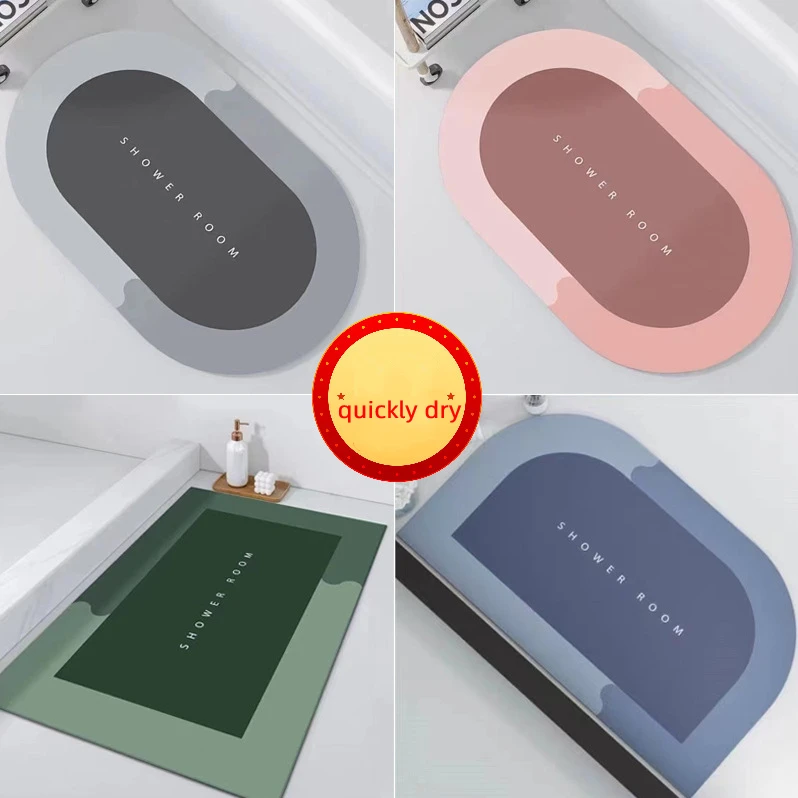 Super Absorbent Bathroom Mats Pad Non-Slip Quick-Drying Floor Mat Bath Carpet High Quality Thicken Diatom Mud Door Pad 40*60cm
Super Absorbent Bathroom Mats Pad Non-Slip Quick-Drying Floor Mat Bath Carpet High Quality Thicken Diatom Mud Door Pad 40*60cm