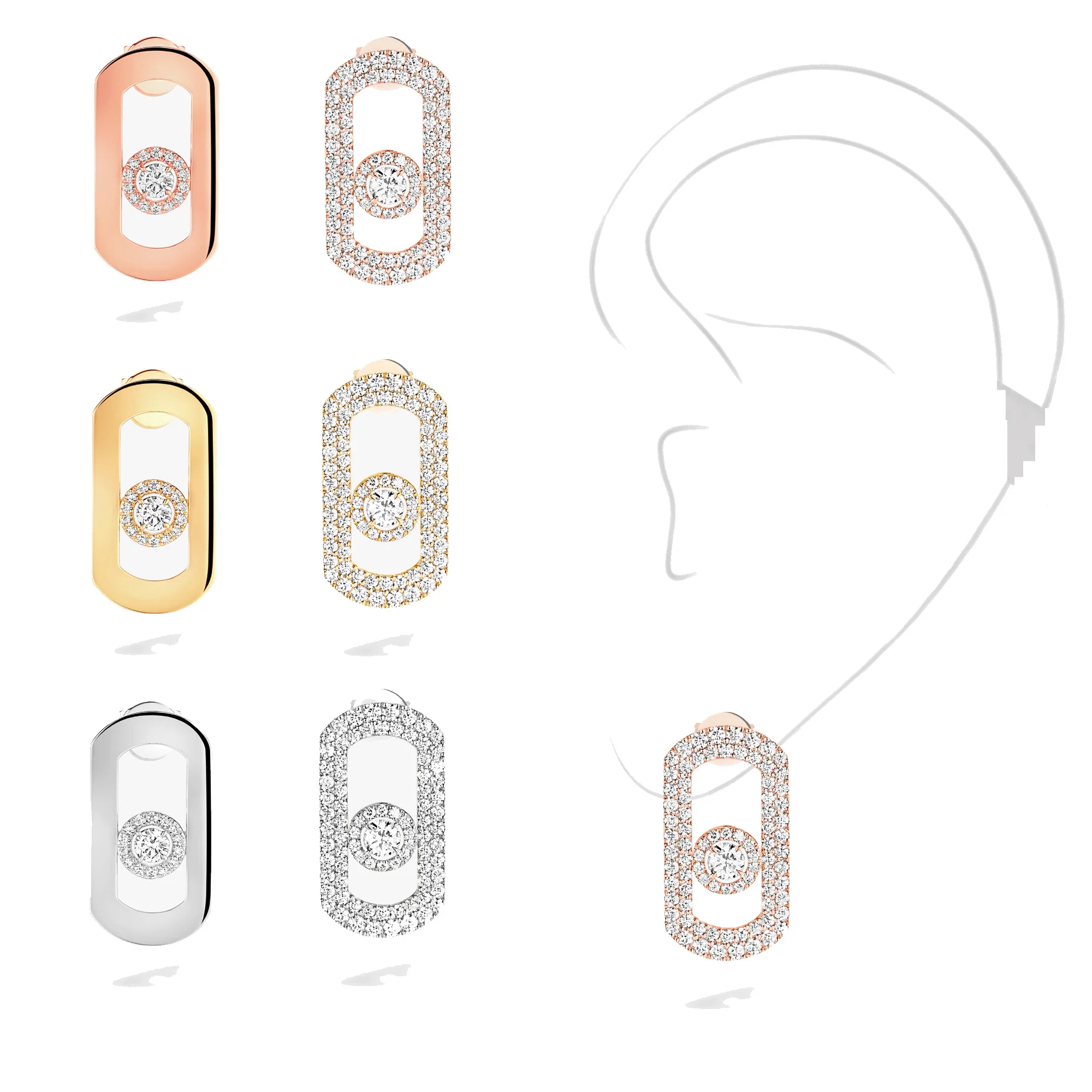 Geometry shaped sterling silver s925 luxurious and fashionable high-end earrings for women
Geometry shaped sterling silver s925 luxurious and fashionable high-end earrings for women