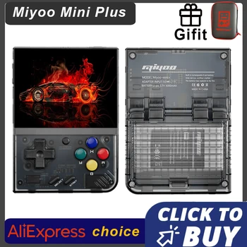 MIYOO Mini Plus Portable Retro Handheld Game Console 3.5-inch IPS HD Screen Childrens Gift Linux System Classic Gaming Emulator