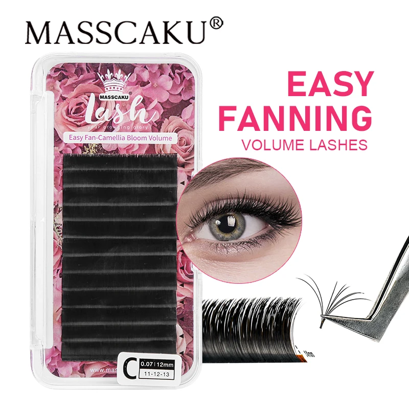 MASSCAKU Matte Easy Fan Lashes One Second Rapid Blooming Eyelash Extension Natural Synthetic Mink Eyelashes individual
MASSCAKU Matte Easy Fan Lashes One Second Rapid Blooming Eyelash Extension Natural Synthetic Mink Eyelashes individual