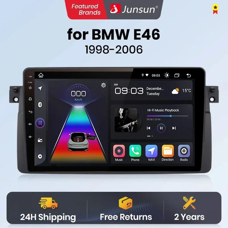 Junsun V1 Android 12 CarPlay Android Auto Radio For BMW E46 M3 318/320/325/330/335 4G Car Multimedia GPS 2din autoradio
Junsun V1 Android 12 CarPlay Android Auto Radio For BMW E46 M3 318/320/325/330/335 4G Car Multimedia GPS 2din autoradio