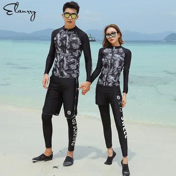 2019 Women Sport Swimsuit Sexy Long Sleeves Swimwear Mens Surfing Suits Summer Beach Wear Couple Rashguards High Qaulity 
2019 Women Sport Swimsuit Sexy Long Sleeves Swimwear Mens Surfing Suits Summer Beach Wear Couple Rashguards High Qaulity