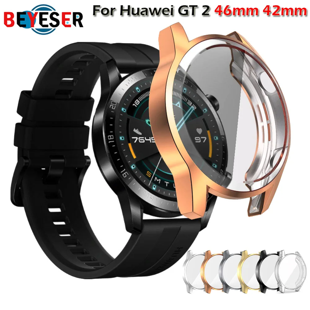 

TPU Protection Case For Huawei Watch GT 2 42mm 46mm Cover Full Coverage Screen Protector Shell Bumper For Huawei GT2 Case