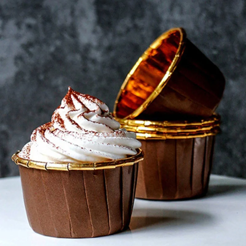 50Pcs Gold PE Coated Paper Cake Paper Cup Cake Wrapper Liner Round Forms For Cup DIY Cake Baking Decoration Tools
50Pcs Gold PE Coated Paper Cake Paper Cup Cake Wrapper Liner Round Forms For Cup DIY Cake Baking Decoration Tools