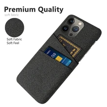 Luxury Dual Card Fabrics Texture Soft Back Cover For iPhone 13 12 11 Pro Max Case Cotton Cloth Cases For iPhone X XR XS 8 7 Plus
Luxury Dual Card Fabrics Texture Soft Back Cover For iPhone 13 12 11 Pro Max Case Cotton Cloth Cases For iPhone X XR XS 8 7 Plus
