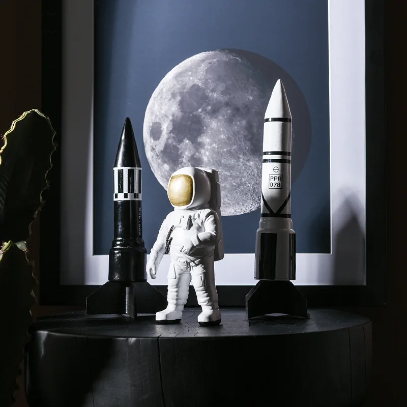 Modern Astronaut Ornament Science Fction Model Sculpture Rocket Airplane Ornament Sci-fi Modeling Birthday Gift Craft Decoration
Modern Astronaut Ornament Science Fction Model Sculpture Rocket Airplane Ornament Sci-fi Modeling Birthday Gift Craft Decoration