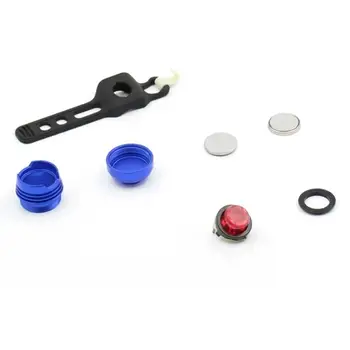 LED Aluminum Alloy Tail Light High Brightness Ruby Light Warning Safety Helmet Light Bicycle Equipment Frog Light