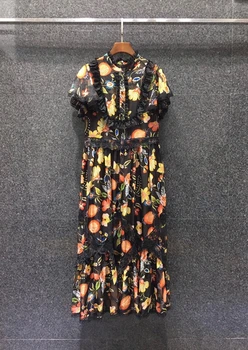 2020 Spring and Summer New Women's round Neck Lace Stitching Decorations Printed Short-Sleeve Dress 712
2020 Spring and Summer New Women's round Neck Lace Stitching Decorations Printed Short-Sleeve Dress 712
