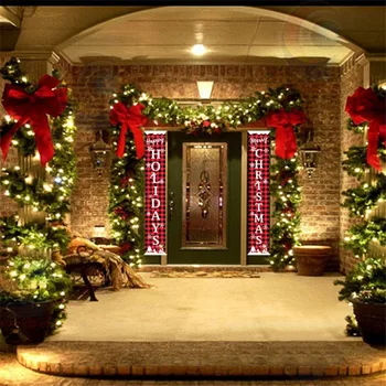 Christmas Lattice Curtain Pull Flag European And American Door Hanging Party Atmosphere Decoration Xmas New Year Navidad Decor 
Christmas Lattice Curtain Pull Flag European And American Door Hanging Party Atmosphere Decoration Xmas New Year Navidad Decor