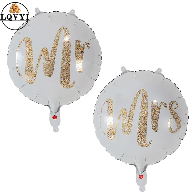 50pcs 18inch Round White Gold Glitter Print Mr&Mrs LOVE Balloons Bride Mariage Wedding Valentine's Day Event Air Globos Supplies 
50pcs 18inch Round White Gold Glitter Print Mr&Mrs LOVE Balloons Bride Mariage Wedding Valentine's Day Event Air Globos Supplies