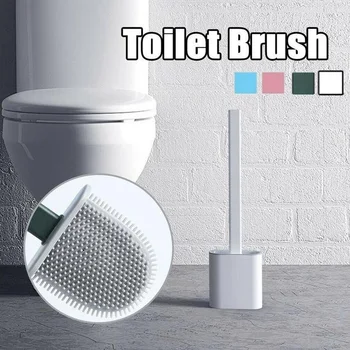 Silicone Toilet Brush with Holder Set Toilet Bowl Brush for Bathroom No Scratch Soft Toilet Cleaner Brush Wall Mounted Creative 
Silicone Toilet Brush with Holder Set Toilet Bowl Brush for Bathroom No Scratch Soft Toilet Cleaner Brush Wall Mounted Creative
