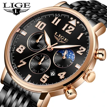 LIGE New Watch Men Luxury Brand LIGE Chronograph Men Sport Watch Waterproof Full Steel Quartz Men Watches Relogio Masculino+Box
LIGE New Watch Men Luxury Brand LIGE Chronograph Men Sport Watch Waterproof Full Steel Quartz Men Watches Relogio Masculino+Box