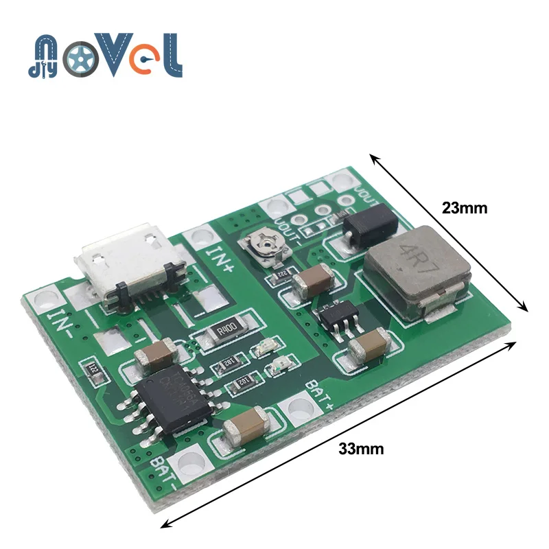TP4056 3.7V 4.2V 9V 5V 2A Adjustable Step Up Module 18650 Lithium Li-ion Battery Charging Discharge Power Board
TP4056 3.7V 4.2V 9V 5V 2A Adjustable Step Up Module 18650 Lithium Li-ion Battery Charging Discharge Power Board