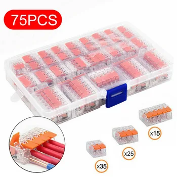 2020 New 75pcs PCT Quick Electrical Cable Connect Terminal Box Mounted Wire Connector Soft and Hard Universal Quick Connect
2020 New 75pcs PCT Quick Electrical Cable Connect Terminal Box Mounted Wire Connector Soft and Hard Universal Quick Connect