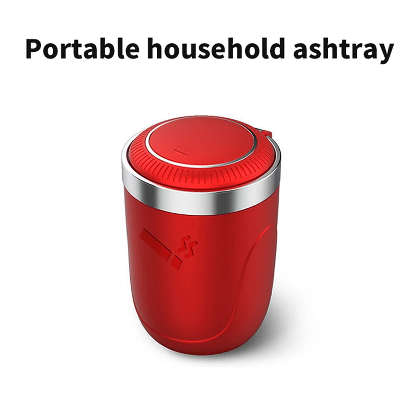 High-end portable car ashtray with LED light, metal liner, outdoor ashtray, high-quality one-key open car ashtray with lid
High-end portable car ashtray with LED light, metal liner, outdoor ashtray, high-quality one-key open car ashtray with lid