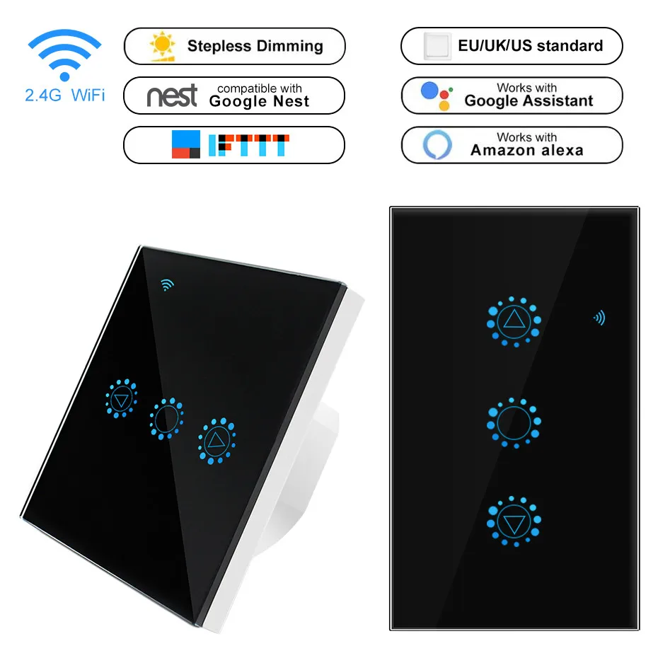 Dimmer Wifi Light Switch Wifi Touch Lamp Control Dimmer Switch Compatible with Alexa Google Assistant Smartphone App Control
Dimmer Wifi Light Switch Wifi Touch Lamp Control Dimmer Switch Compatible with Alexa Google Assistant Smartphone App Control