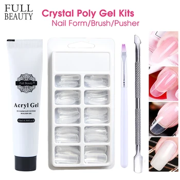 4pcs Clear Polygel Kit Nail Extension Poly Gel Set Hard Acrylic Gel Quick Building Nail Form Polish Vanish Manicure Set CH973
4pcs Clear Polygel Kit Nail Extension Poly Gel Set Hard Acrylic Gel Quick Building Nail Form Polish Vanish Manicure Set CH973
