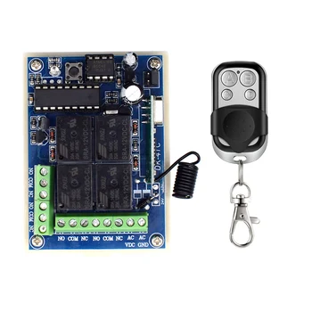 433Mhz universal wireless remote control switch DC12V 4CH relay receiver module and 4-channel RF remote 433 Mhz transmitter
433Mhz universal wireless remote control switch DC12V 4CH relay receiver module and 4-channel RF remote 433 Mhz transmitter