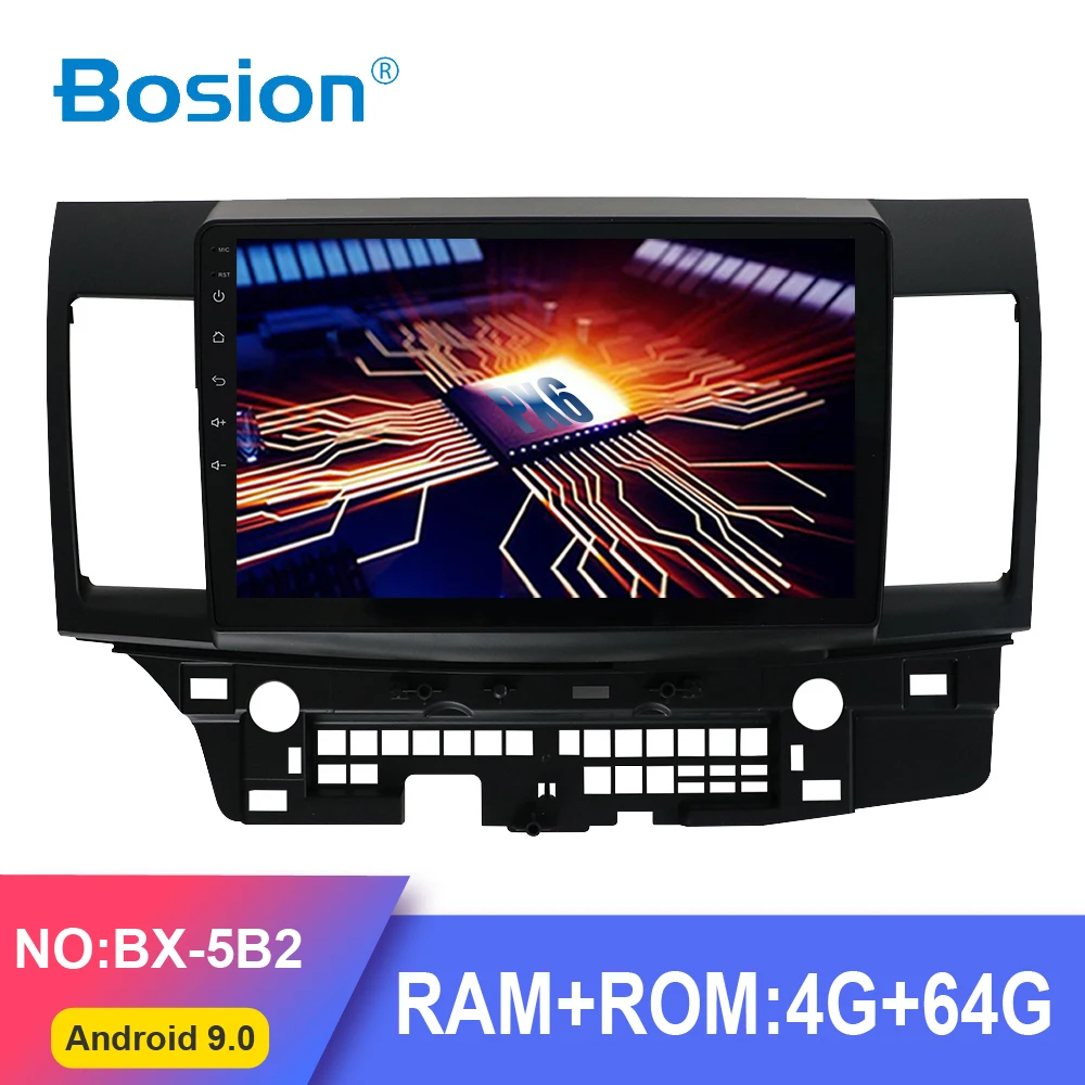 Автомобильный мультимедийный плеер Bosion PX6 4 + 64 ГБ 2 Din Android 10 для Mitsubishi Lancer 2010 2016 1