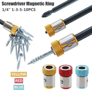 1/4'' 6.35mm 1/3/5/10 Pcs Screwdriver Magnetic Ring S2 Alloy Steel Removable Bit Magnetizer For Hex Shank Electric Screwdrive
1/4'' 6.35mm 1/3/5/10 Pcs Screwdriver Magnetic Ring S2 Alloy Steel Removable Bit Magnetizer For Hex Shank Electric Screwdrive