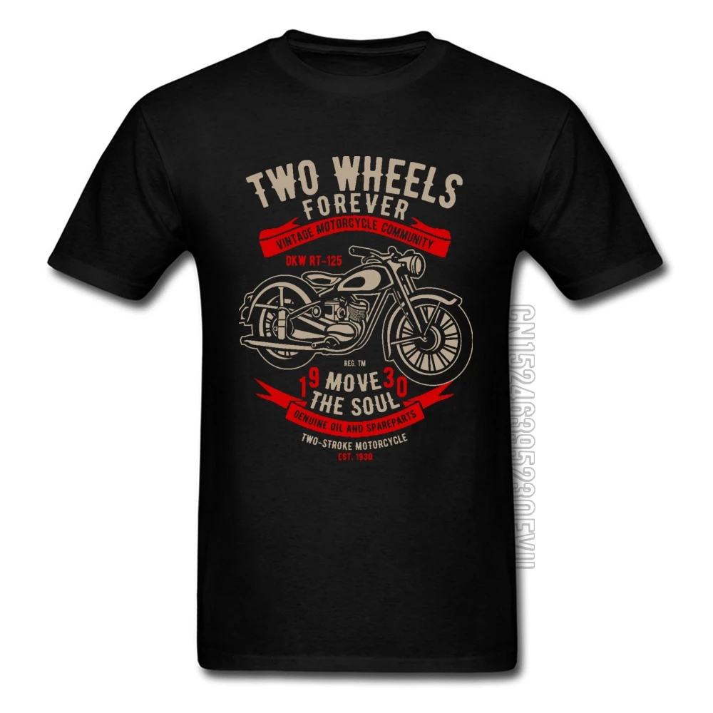 Фото Vintage Retro Motorcycle Community Cycle Black T Shirt Motobike Cool Fashion New T-shirts Father Day Cotton Streetwear Tshirt | Мужская