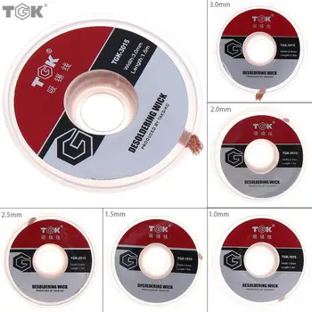 TGK Length 1.5m Width 1.0 / 1.5 / 2.0 / 2.5 /3.0mm Desoldering Braid Solder Remover Wick Fine Wire Tin Lead Solder Wire
TGK Length 1.5m Width 1.0 / 1.5 / 2.0 / 2.5 /3.0mm Desoldering Braid Solder Remover Wick Fine Wire Tin Lead Solder Wire