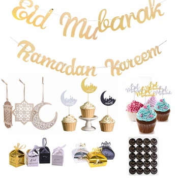 Ramadan Kareem Decorations Eid Mubarak Banner Hanging Bunting Moon Cake Toppers Wooden Pendant for Islam Muslim Party Supplies
Ramadan Kareem Decorations Eid Mubarak Banner Hanging Bunting Moon Cake Toppers Wooden Pendant for Islam Muslim Party Supplies