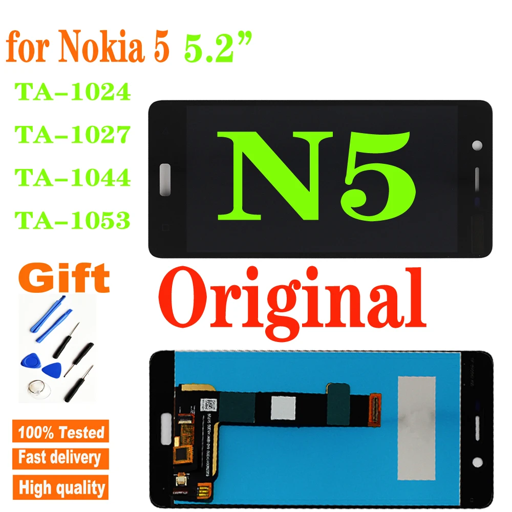 5.2" For Nokia 5 N5 TA-1024 TA-1027 TA-1044 TA-1053 LCD Display Touch Screen Digitizer Assembly Replacement Parts For Nokia5
5.2" For Nokia 5 N5 TA-1024 TA-1027 TA-1044 TA-1053 LCD Display Touch Screen Digitizer Assembly Replacement Parts For Nokia5