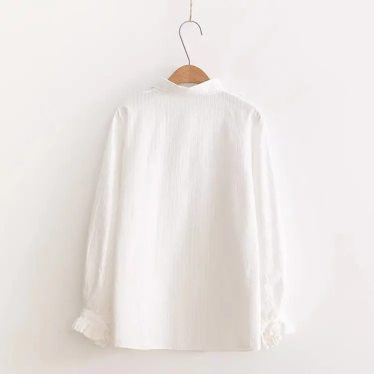 Spring New Style WOMEN'S Dress Literature And Art Loose And Plus-sized Striped Shirt Women's Chest Embroidered Leaf Long-sleeved
Spring New Style WOMEN'S Dress Literature And Art Loose And Plus-sized Striped Shirt Women's Chest Embroidered Leaf Long-sleeved