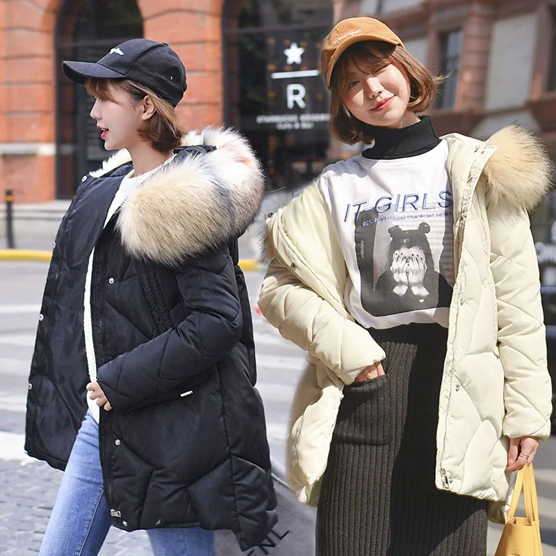 2019 Winter New Style Large Fur Collar Slim Fit Cotton-padded Clothes Women's Mid-length Thick Warm Cotton Coat plus Velvet Jack
2019 Winter New Style Large Fur Collar Slim Fit Cotton-padded Clothes Women's Mid-length Thick Warm Cotton Coat plus Velvet Jack