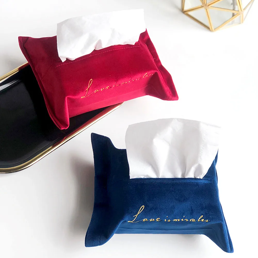 Nordic Velvet Tissue Bag Household Vehicle Embroidery Paper Towel Box Ins Simple Table Napkin Case Bags
Nordic Velvet Tissue Bag Household Vehicle Embroidery Paper Towel Box Ins Simple Table Napkin Case Bags