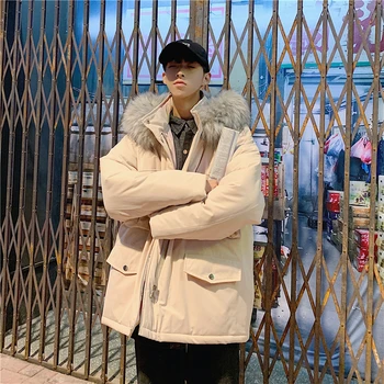 Winter New Coat Men's Warm Thick Fashion Parka Men Simple Color Casual Multi-pocket Fur Collar Hooded Coat Man Cotton Jacket
Winter New Coat Men's Warm Thick Fashion Parka Men Simple Color Casual Multi-pocket Fur Collar Hooded Coat Man Cotton Jacket