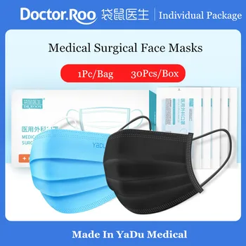 DR.ROOS 30Pcs/Box Blue Black Breathable Health Disposable Surgical Face Mask Anti-Flu 3 Layer Ear Loop Protection Face Mask
DR.ROOS 30Pcs/Box Blue Black Breathable Health Disposable Surgical Face Mask Anti-Flu 3 Layer Ear Loop Protection Face Mask