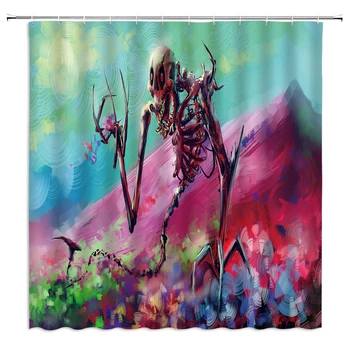 Skull Man Waterproof Shower Curtain Colorful Skeleton Bath Curtain Washable Polyester Fabric 180X180 Bathroom Screen With Hook
Skull Man Waterproof Shower Curtain Colorful Skeleton Bath Curtain Washable Polyester Fabric 180X180 Bathroom Screen With Hook