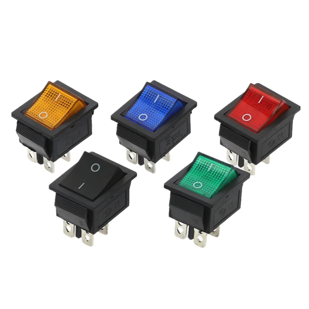 5Pcs KCD4 Rocker Switch Power Switch Self-Lock 2 Position 4 Pins With Light 15A 250VAC/20A 125VAC 32*25mm
5Pcs KCD4 Rocker Switch Power Switch Self-Lock 2 Position 4 Pins With Light 15A 250VAC/20A 125VAC 32*25mm