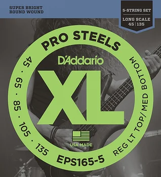 Eps165-5 prosteels string kit for 5 string bass guitar, custom light, 45-135, D'Addario
Eps165-5 prosteels string kit for 5 string bass guitar, custom light, 45-135, D'Addario