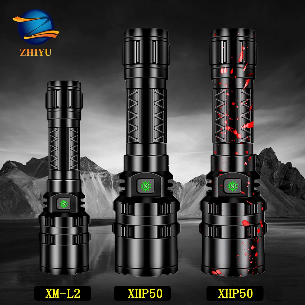 ZHIYU XHP50 LED Flashlight Rechargeable 8000LM LED L2 Tactical Torch Super Bright Hunting Light Waterproof for 18650 Battery
ZHIYU XHP50 LED Flashlight Rechargeable 8000LM LED L2 Tactical Torch Super Bright Hunting Light Waterproof for 18650 Battery
