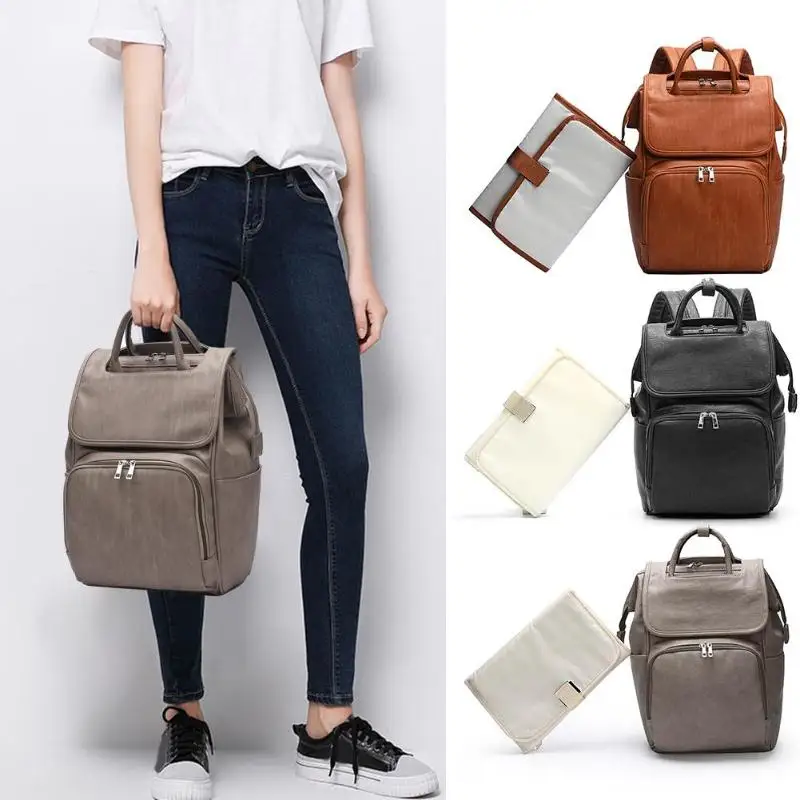 PU Leather Maternity Backpacks Baby Diaper Changing Pad Stroller Mummy Bag Diaper Backpack Mummy Travel Backpack for Outdoor Fun
PU Leather Maternity Backpacks Baby Diaper Changing Pad Stroller Mummy Bag Diaper Backpack Mummy Travel Backpack for Outdoor Fun