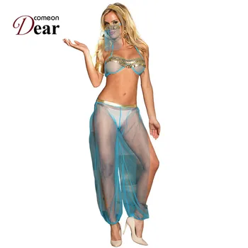 Comeondear Blue India Style Sexy Bralette Lingerie Set With Golden Paillette Sexy Costumes Transparent Bra + Panty RB80437
Comeondear Blue India Style Sexy Bralette Lingerie Set With Golden Paillette Sexy Costumes Transparent Bra + Panty RB80437