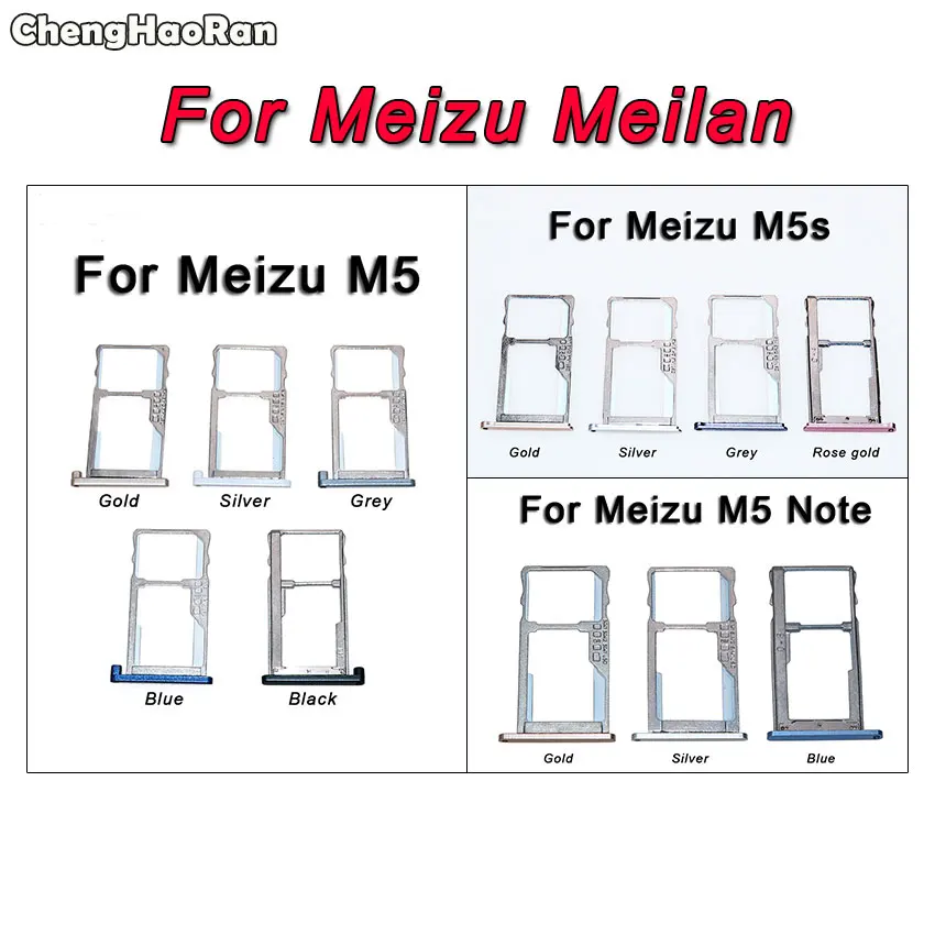 ChengHaoRan для MEIZU M5 M5S M6 Note держатель SIM карты запасные части фотоадаптер Meilan 5 слота