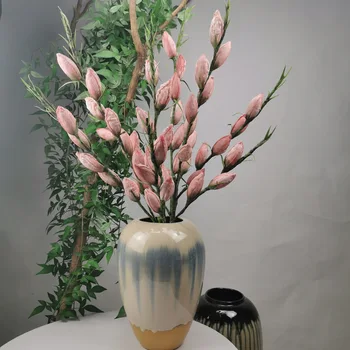 110cm5 Fork large Magnolia Branch Pink Plastic Big Flower Bud Flower Arrangement Material Home Living Room Garden Wedding Decor
110cm5 Fork large Magnolia Branch Pink Plastic Big Flower Bud Flower Arrangement Material Home Living Room Garden Wedding Decor