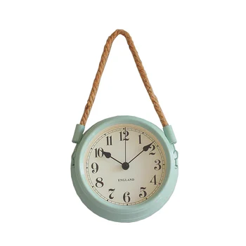Modern Wall Clock Metal Vintage Shabby Chic with Rope Creative Silent Bedroom Home Watch Gift Relogio De Parede Home Decor SC625 
Modern Wall Clock Metal Vintage Shabby Chic with Rope Creative Silent Bedroom Home Watch Gift Relogio De Parede Home Decor SC625