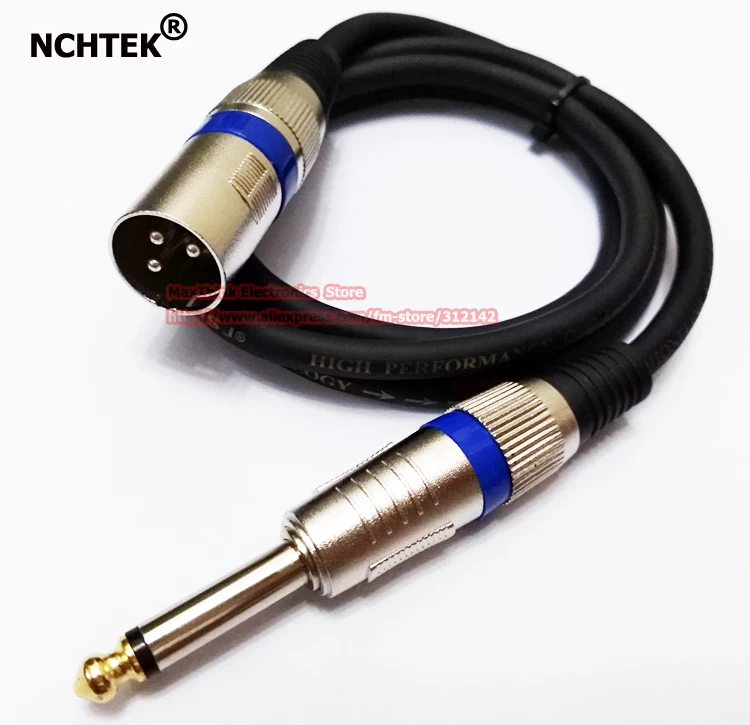 NCHTEK 6.35mm Mono Male Plug to Microphone XLR 3Pin Male Speaker Jack MIC Audio Connector Cable 1M/Free Shipping/1PCS
NCHTEK 6.35mm Mono Male Plug to Microphone XLR 3Pin Male Speaker Jack MIC Audio Connector Cable 1M/Free Shipping/1PCS
