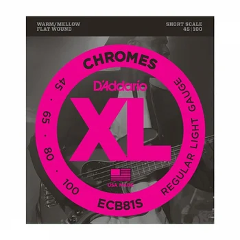 Ecb81s chromes bass string kit for bass guitar, light, 45-100, short scale, D'Addario
Ecb81s chromes bass string kit for bass guitar, light, 45-100, short scale, D'Addario
