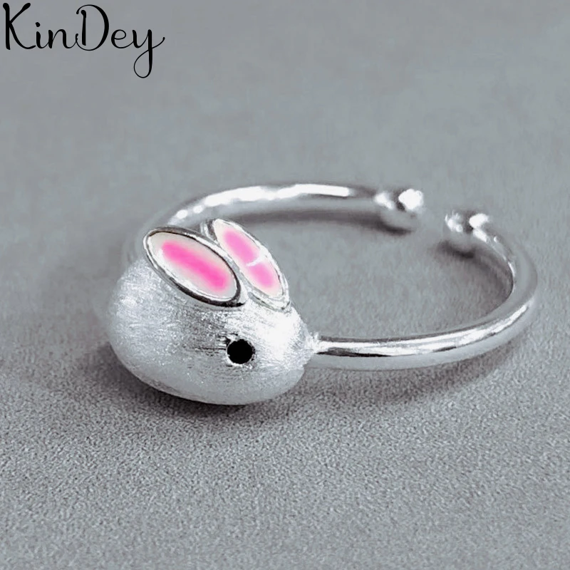 Фото Богемные кольца с кроликами серебристого цвета для женщин и мужчин обручальные