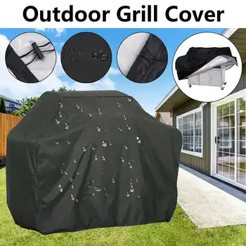 BBQ Cover Waterproof Outdoor Anti Dust Grill Cover Garden Yard Rain Protector For BBQ Accessories Black Barbecue Grill 
BBQ Cover Waterproof Outdoor Anti Dust Grill Cover Garden Yard Rain Protector For BBQ Accessories Black Barbecue Grill