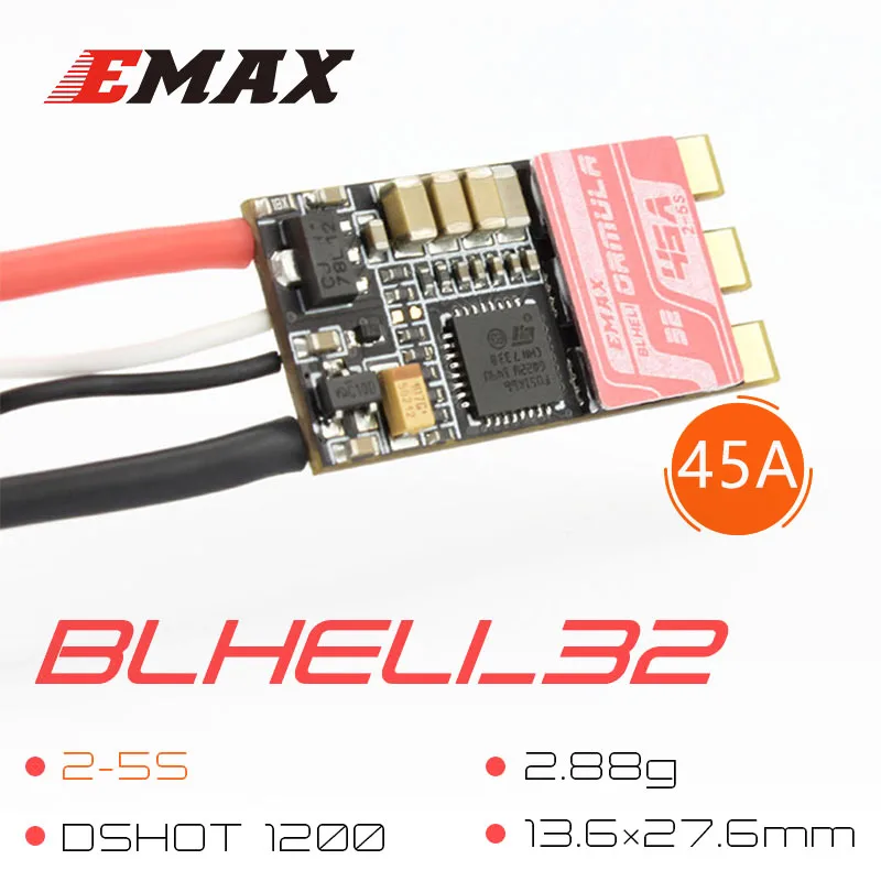 EMAX формула 45A гоночный контроллер скорости бесщеточный ESC BLHeliS 32 для FPV DIY RC Дрон Racer