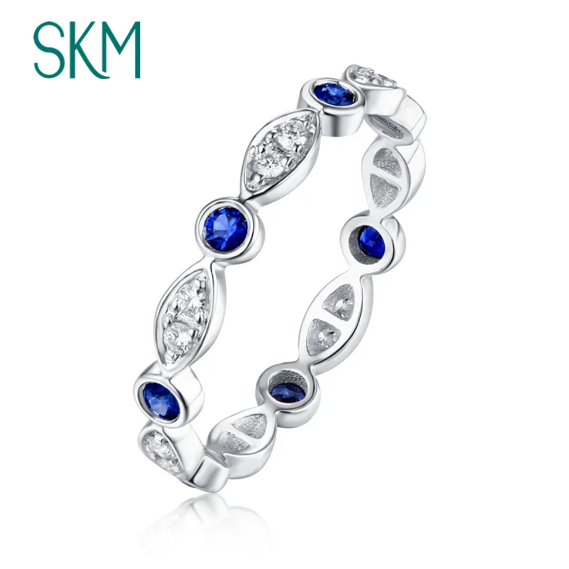 SKM Diamond Eternity wedding band bridal ring Minimalist Round cut Sapphire bezel set white gold Delicate Dainty Rings 
SKM Diamond Eternity wedding band bridal ring Minimalist Round cut Sapphire bezel set white gold Delicate Dainty Rings