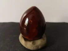 98.7 gnatural cor vermelho ágata ovo polimento quartzo cristal cura pedra, acessórios da mobília()