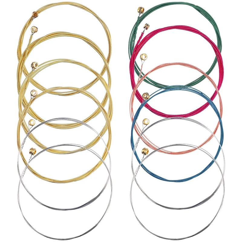 3 Sets Guitar Strings Replacement Steel String for Acoustic Guitar (1 Brass Set, 1 Copper Set and 1 Multicolor Set)
3 Sets Guitar Strings Replacement Steel String for Acoustic Guitar (1 Brass Set, 1 Copper Set and 1 Multicolor Set)
